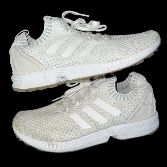 Adidas Primeknit White Running Shoes - Picture 1 of 6